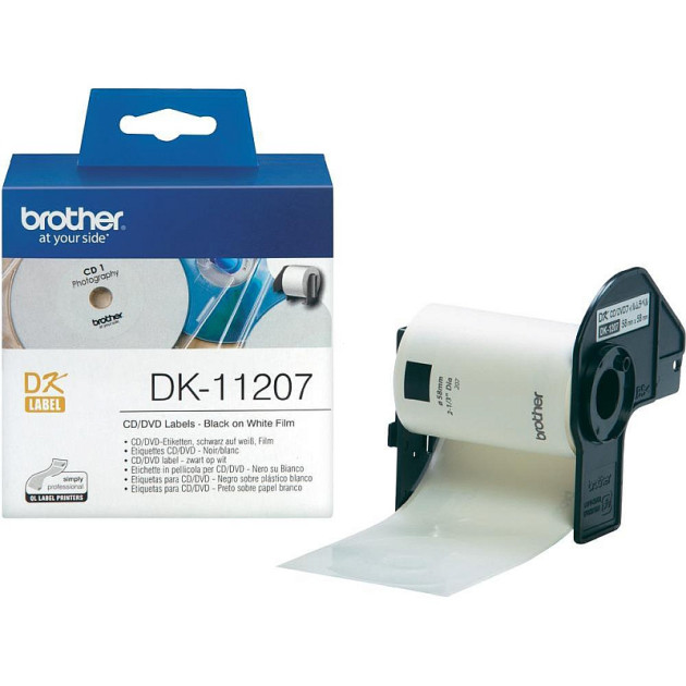Brother DK-11207 100 etykiet CD/DVD 58mm